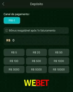 deposits WEBET
